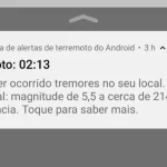 Alerta enviado aos usuários de dispositivos Android.