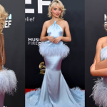 Sabrina Carpenter aposta em look clássico para o Grammy