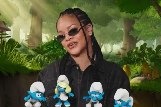 Rihanna em trailer de "Smurfs"