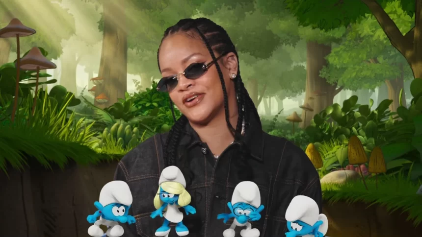 Rihanna em trailer de "Smurfs"