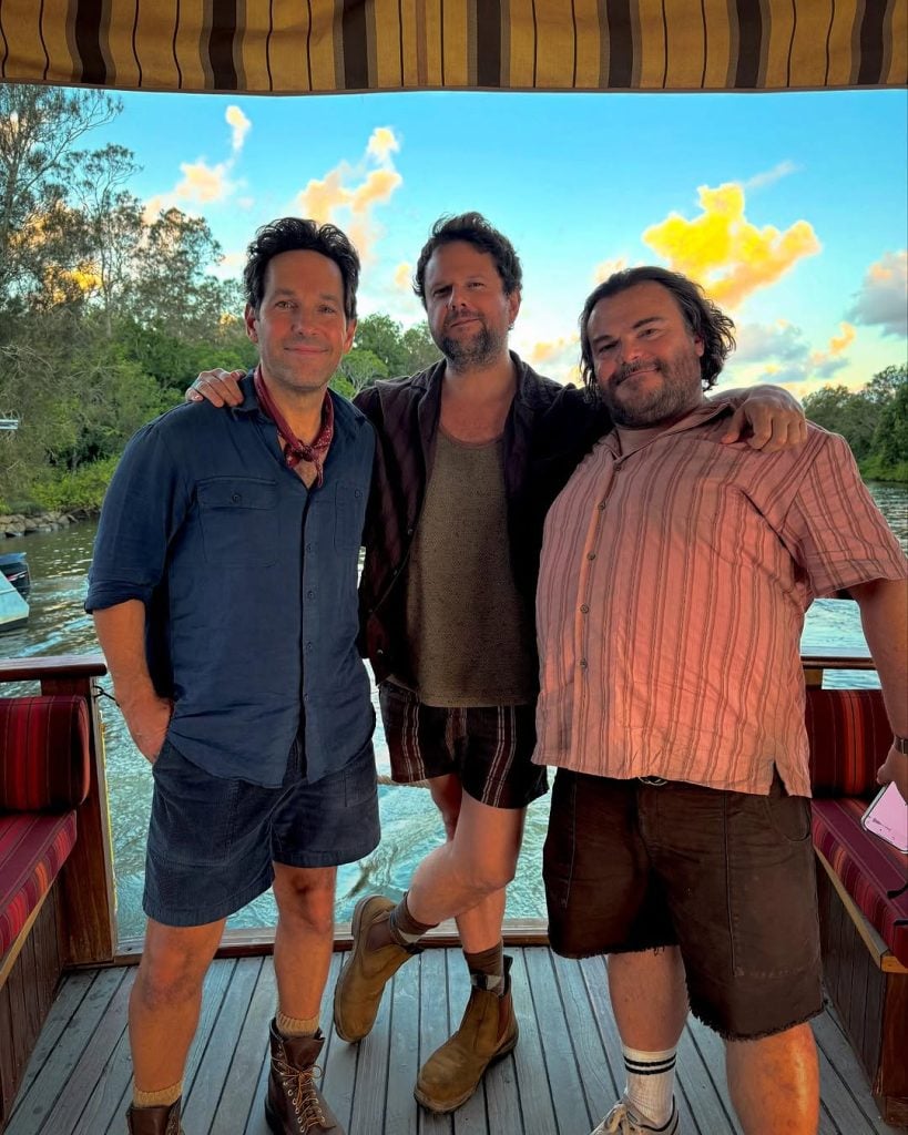 Selton Mello ao lado de Paul Rudd e Jack Black