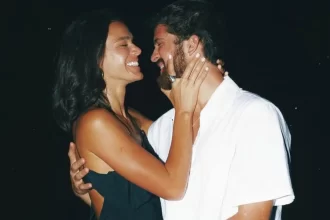 Foto do casal no aniversário de João Guilherme