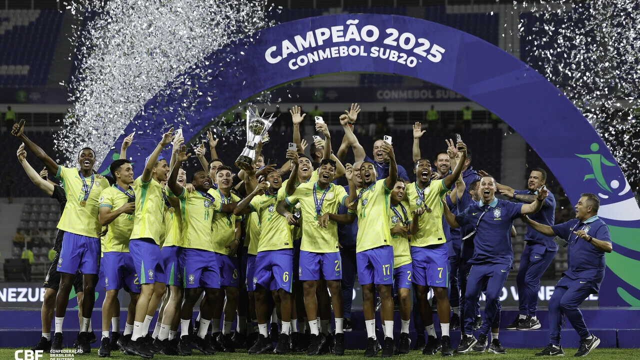 Foto destaque: Brasil foi campeão do Sul-Americano Sub20 de 2025