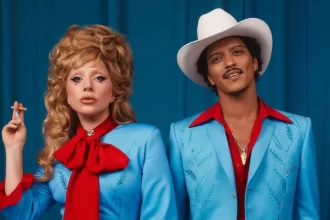 Bruno e Lady Gaga para capa do feat da dupla