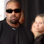 Kanye West e Bianca no tapete vermelho do Grammy