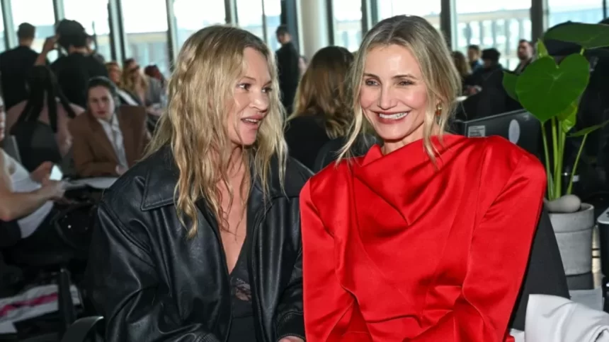 Cameron Diaz ao lado de Kate Moss