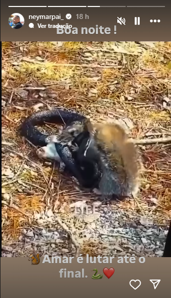 Imagem do vídeo publicado pelo pai do Neymar, em defesa ao filho (Foto: reprodução/Instagram@neymarpai_)