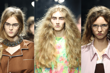 Cabelo com frizz chama a atenção durante desfile da Prada