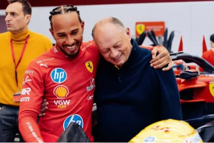 Fred Vasseur e Lewis Hamilton