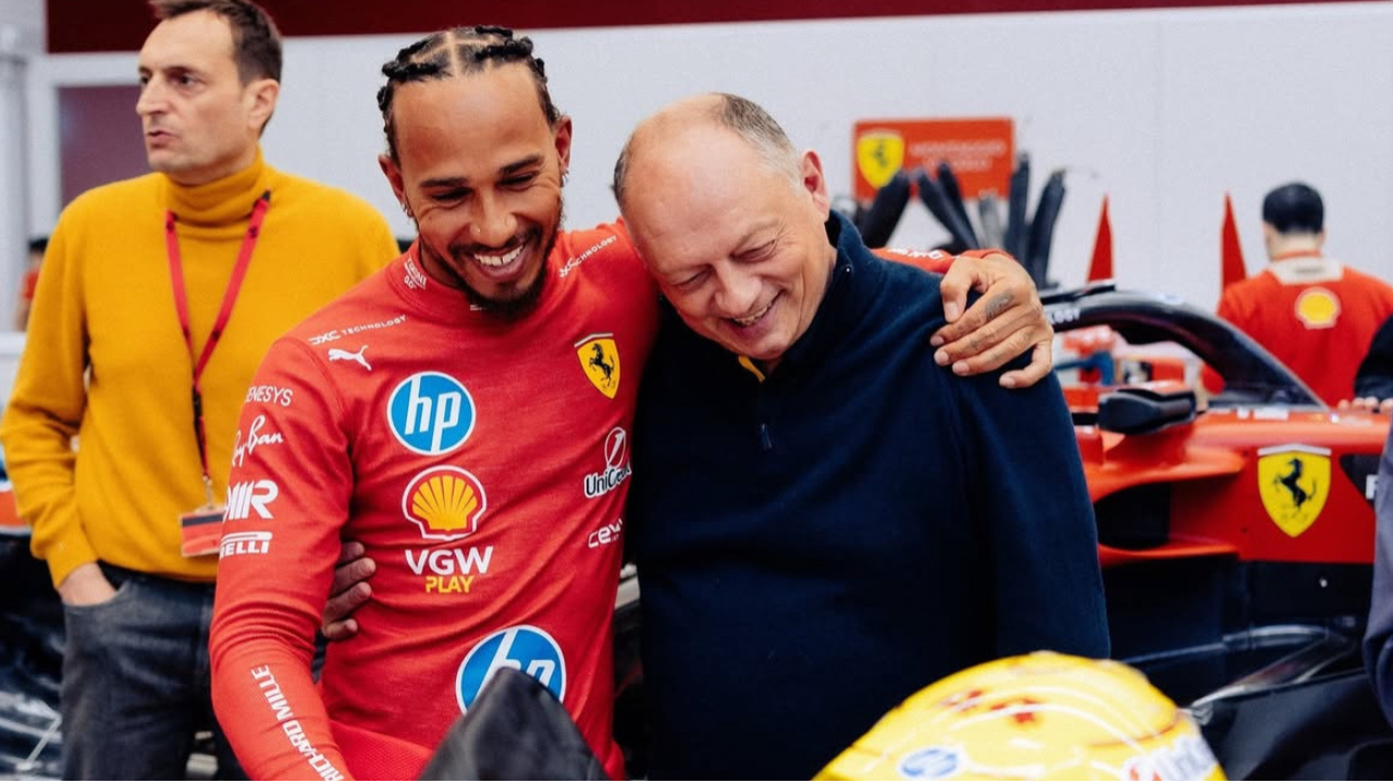 Fred Vasseur e Lewis Hamilton