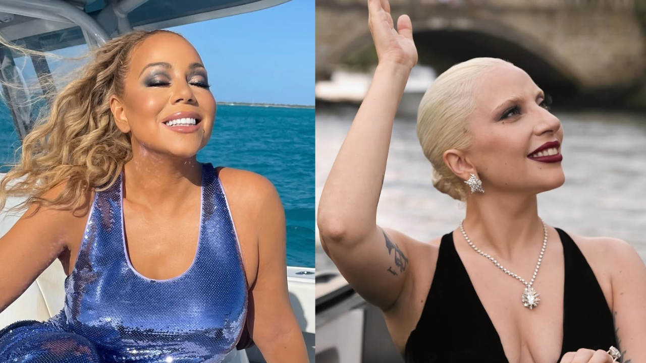 Mariah Carey e Lady Gaga em fotos no Instagram