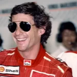 Ayrton Senna antes de uma corrida na Fórmula 1 pela McLaren