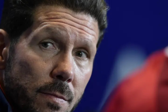 Simeone deu entrevista antes do jogo