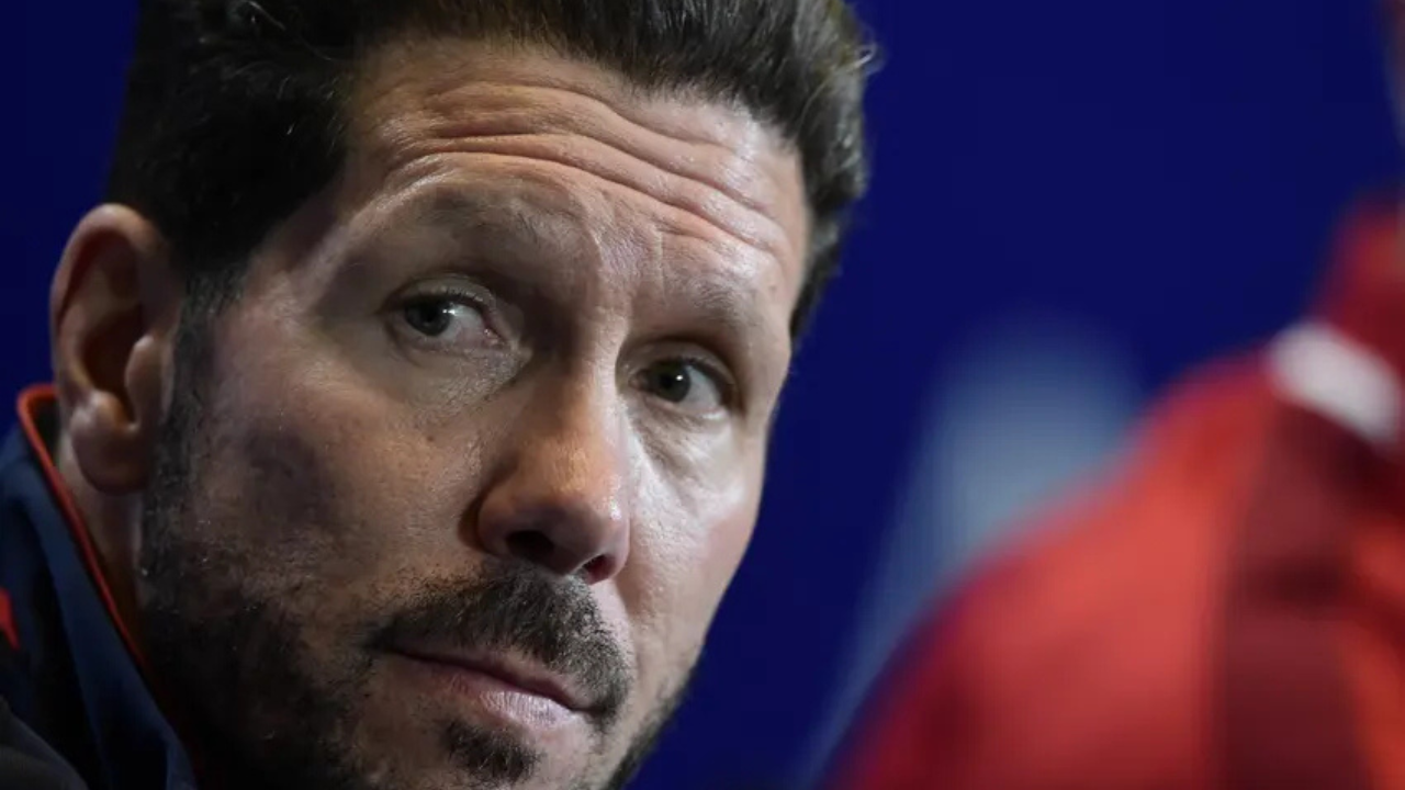 Simeone deu entrevista antes do jogo