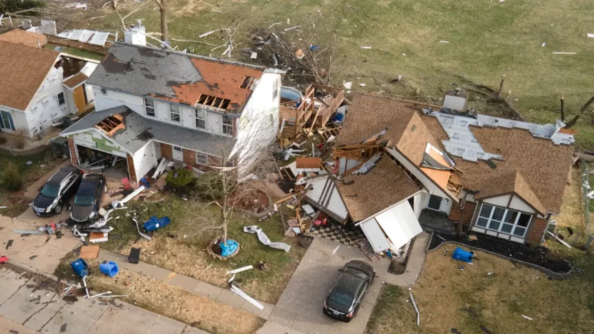 casas destruídas no Missouri