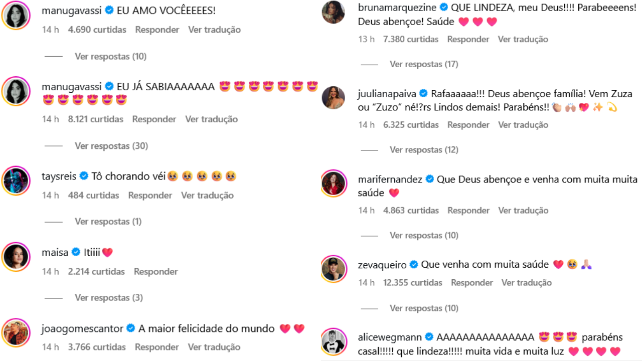 Rafa Kalimann e Nattan anunciam gravidez e recebem mensagens carinhosas de famosos Rafa Kalimann e Nattan anunciam gravidez e recebem mensagens carinhosas de famosos