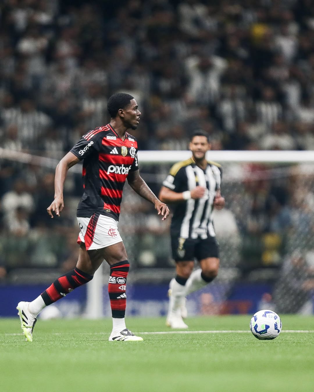Evertton Araujo no jogo contra o Atlético-MG 