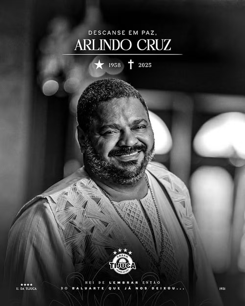 Escolas de samba prestam homenagens a Arlindo Cruz