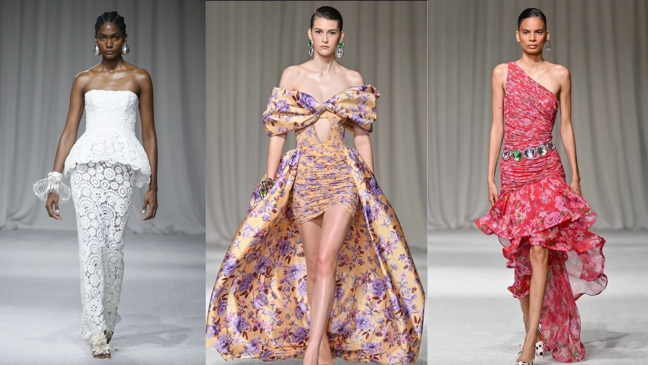 Modelos usam looks de PatBO em desfile no NYFW