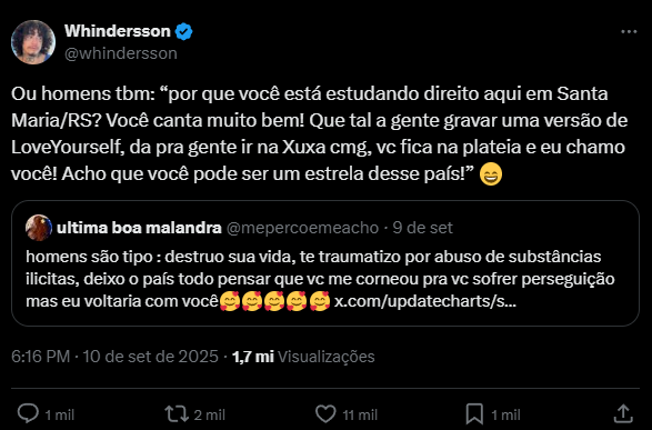 Whindersson Nunes levanta o que fez pela carreira de Luísa Sonza e revolta internautas