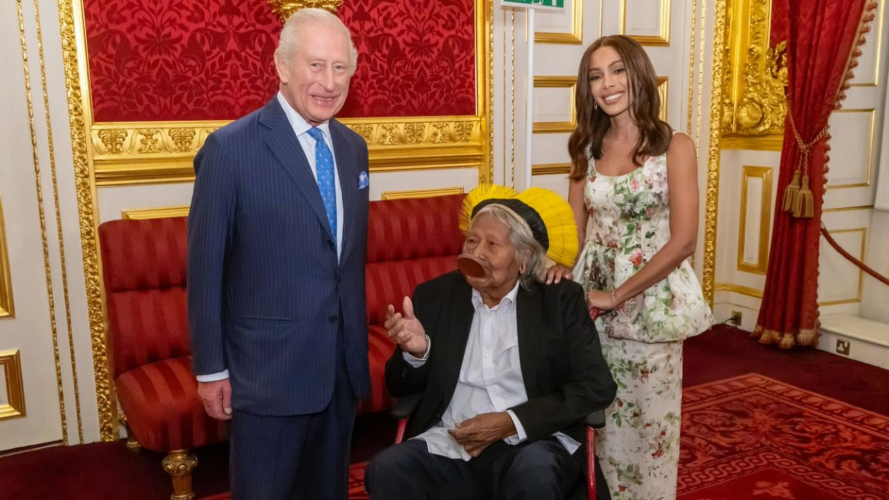 Rei Charles III, Cacique Raoni e Anitta | Reprodução/Instagram/@anitta