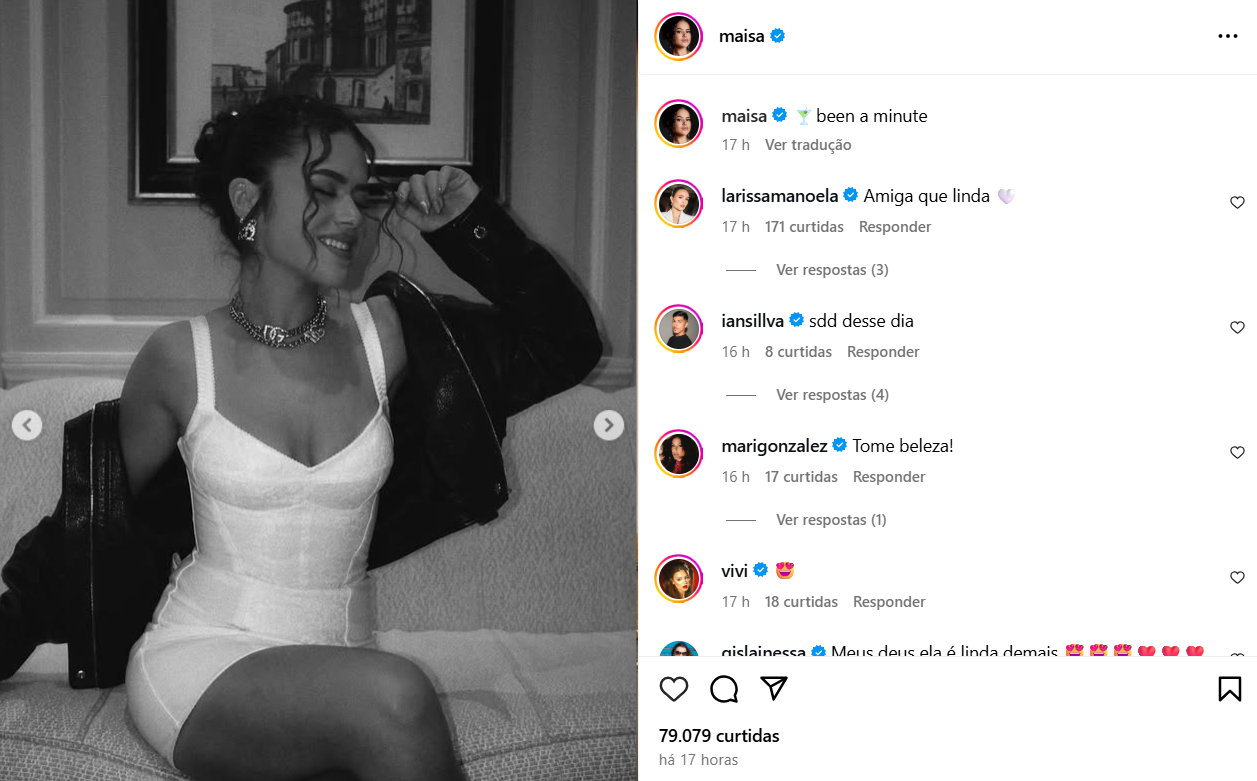 Maísa usa vestido de R$ 12,5 mil em viagem