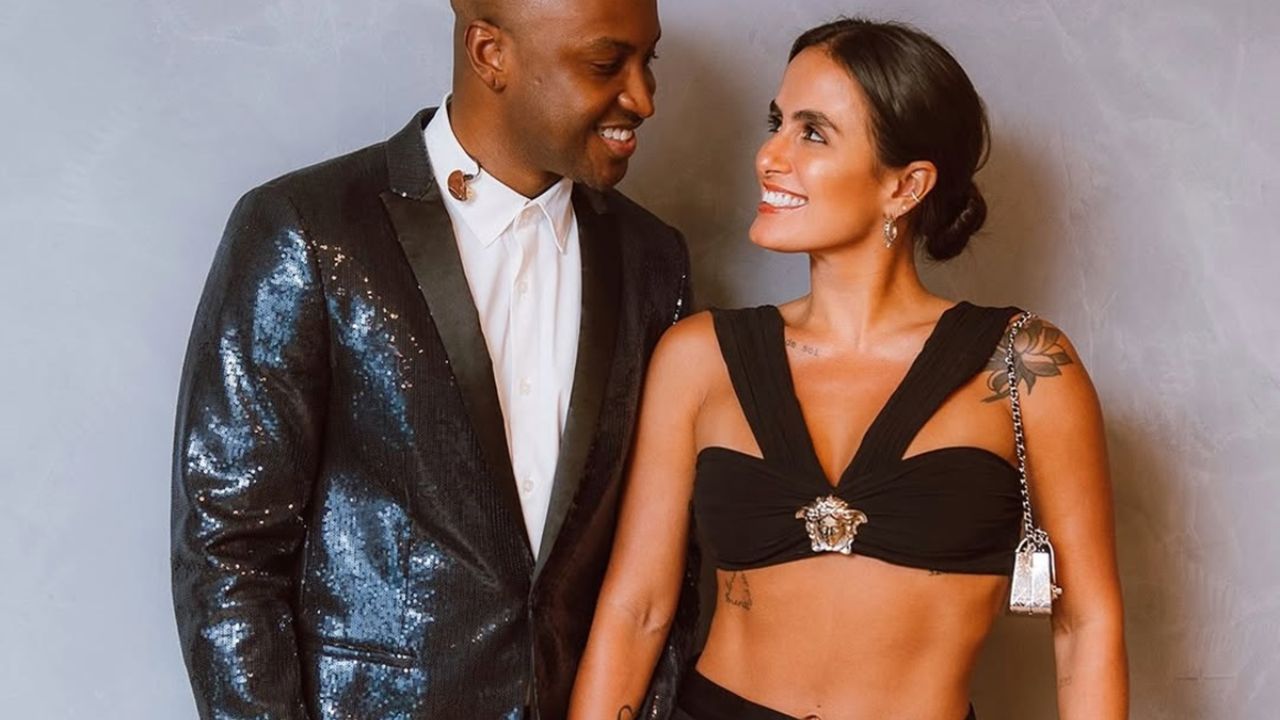 Carol Peixinho exibe Bento ao lado de Thiaguinho