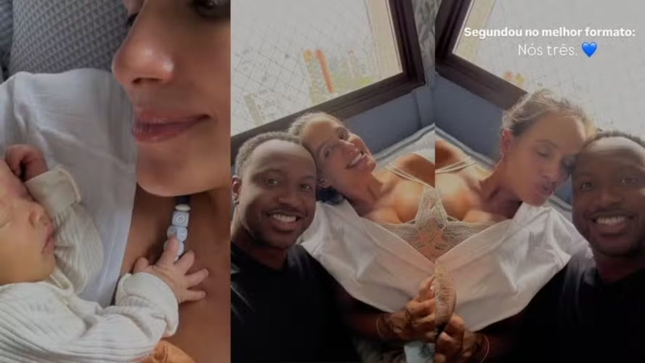 Carol Peixinho compartilha novas fotos mostrando rosto do filho, Bento, ao lado de Thiaguinho