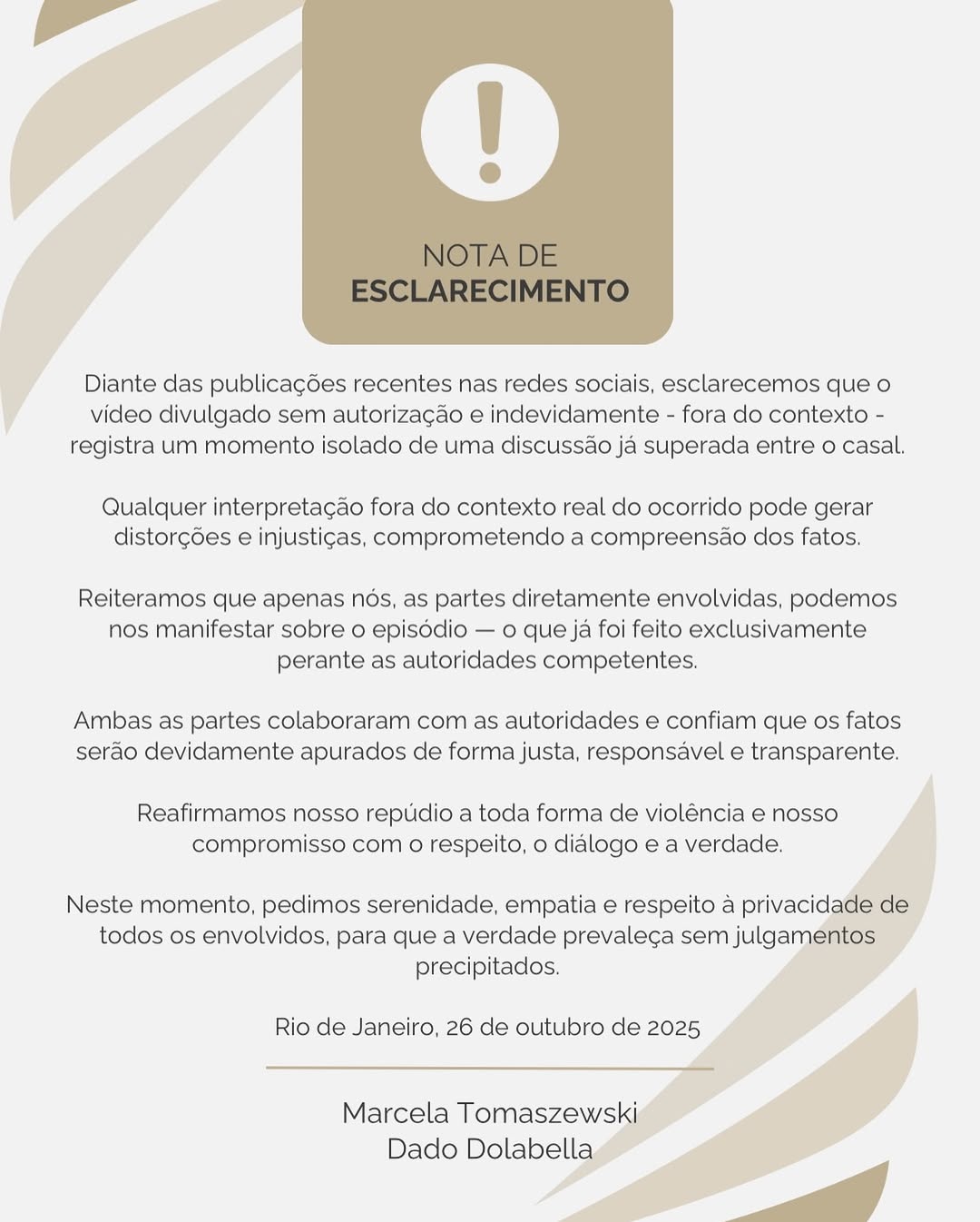 Luana Piovani reage após denúncia de agressão de Dado Dolabella contra nova namorada