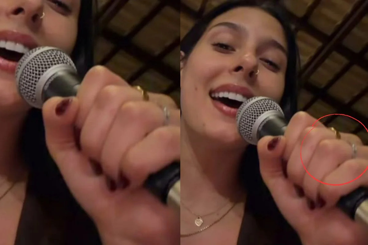 Zé Felipe e Ana Castela são flagrados com aliança e aumentam rumores de pedido de namoro Ana Castela com aliança no dedo