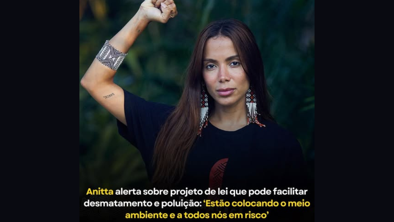 Anitta em post nas suas redes sociais