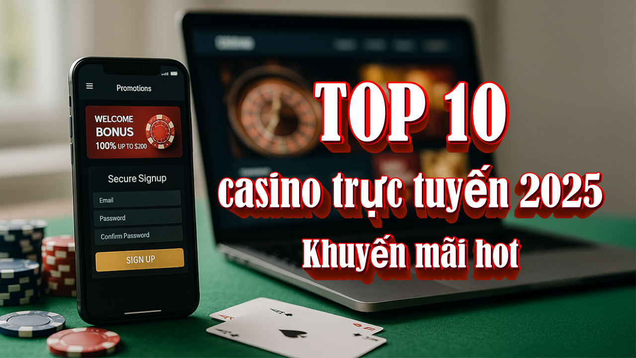10 Casino trực tuyến uy tín nhất 2025 với khuyến mãi hấp dẫn