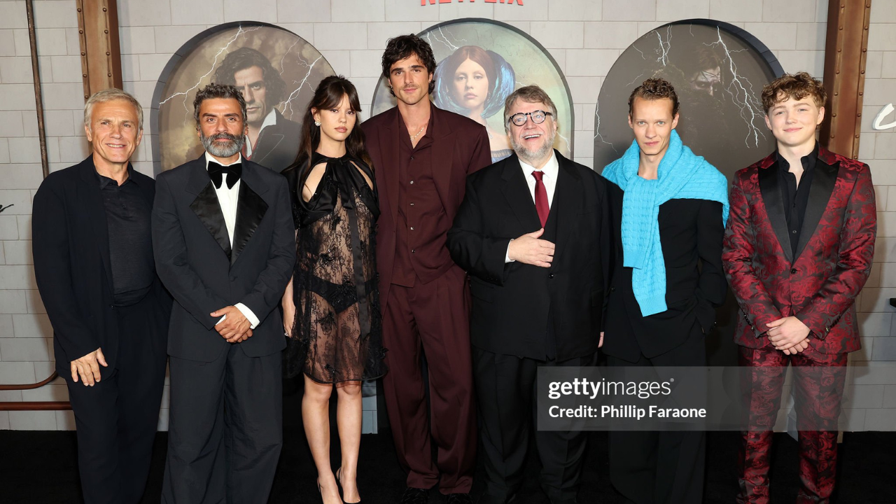 Elenco de "Frankenstein" em tapete vermelho | Reprodução/Getty Images Embed/Phillip Faraone