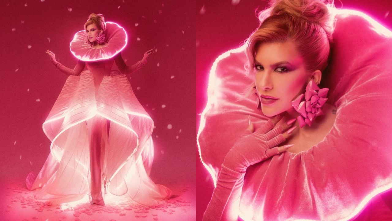 Lorena Improta usa look pink e com LEDs para Baile da Sephora