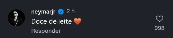 Após criticas Neymar elogia sua esposa nas redes socias