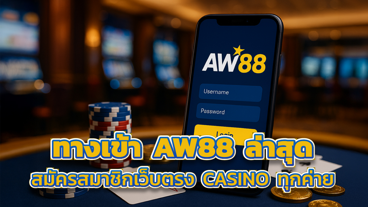 AW88 ทางเข้าล่าสุด สมัครสมาชิกเว็บตรง Casino ทุกค่ายในเว็บเดียว