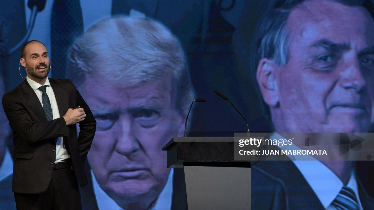 Eduardo Bolsonaro recebeu conversa entre Trump e Lula com “otimismo”
