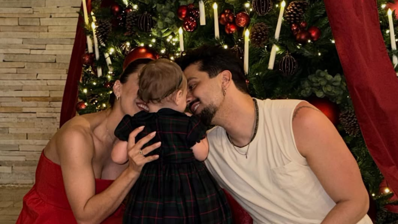 Luan Santana celebra natal ao lado da família e sua primeira filha