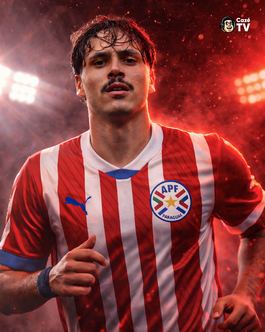 Mauricio com a camisa da seleção Paraguaia