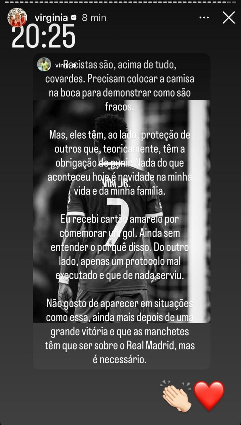 Virginia Fonseca defende Vinicius Júnior após ataque racista Virginia Fonseca defende Vinicius Júnior após ataque racista