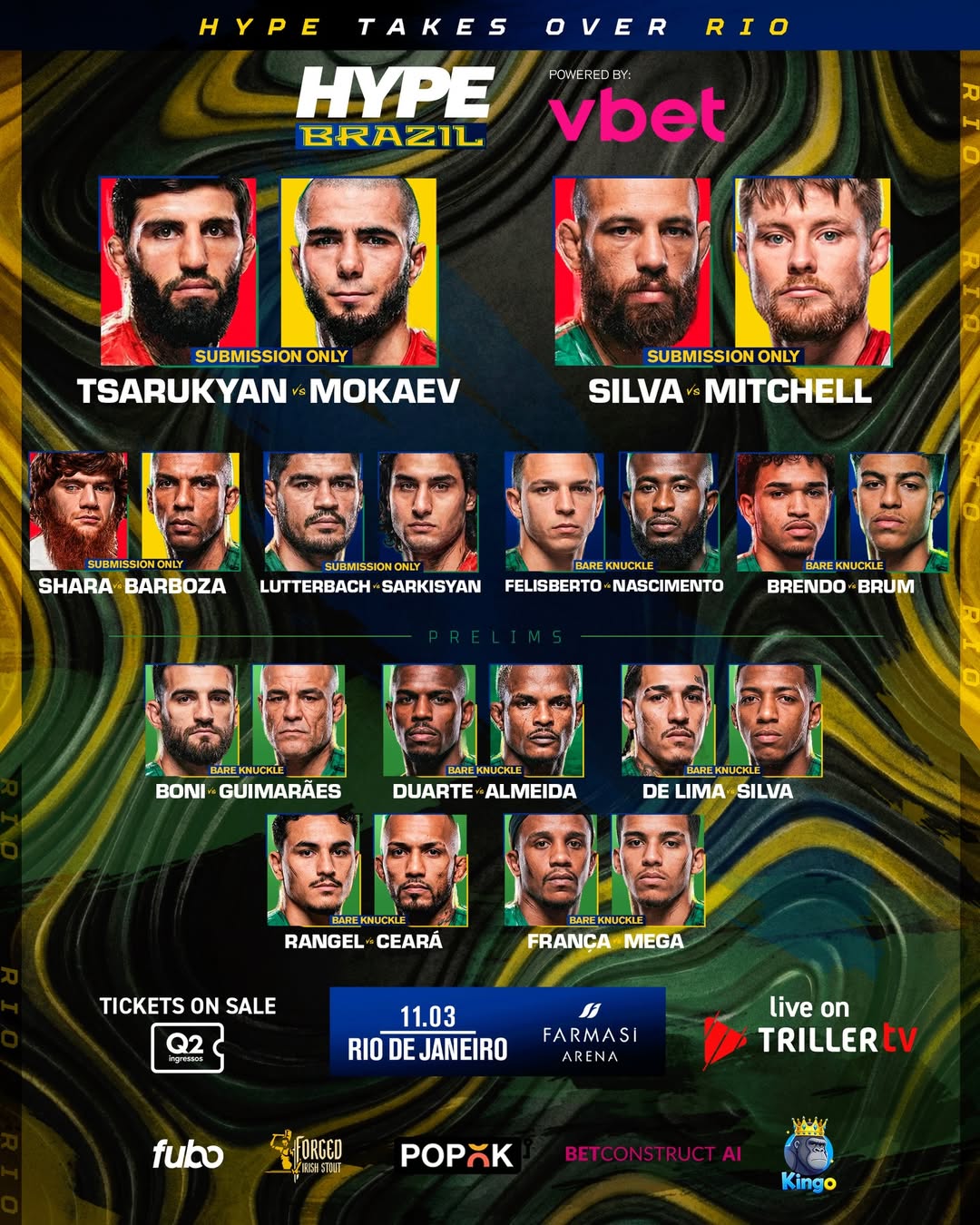 Hype Fighting Championship apresenta grandes nome do UFC em evento sediado no Rio de Janeiro Hype Fighting Championship apresenta grandes nome do UFC em evento sediado no Rio de Janeiro