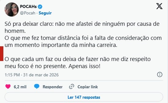 Pocah esclarece rumor de Briga com Mc Rebecca