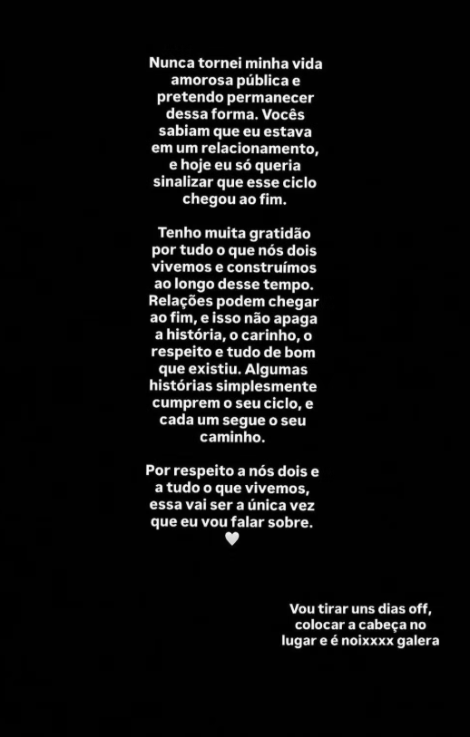 Após fim do casamento, Zé Felipe e ex de Eder Militão trocam follows nas redes sociais