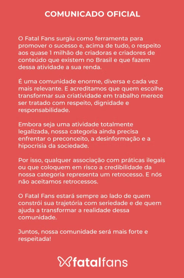 Plataformas adultas proíbem conteúdo de Cristian Cravinhos