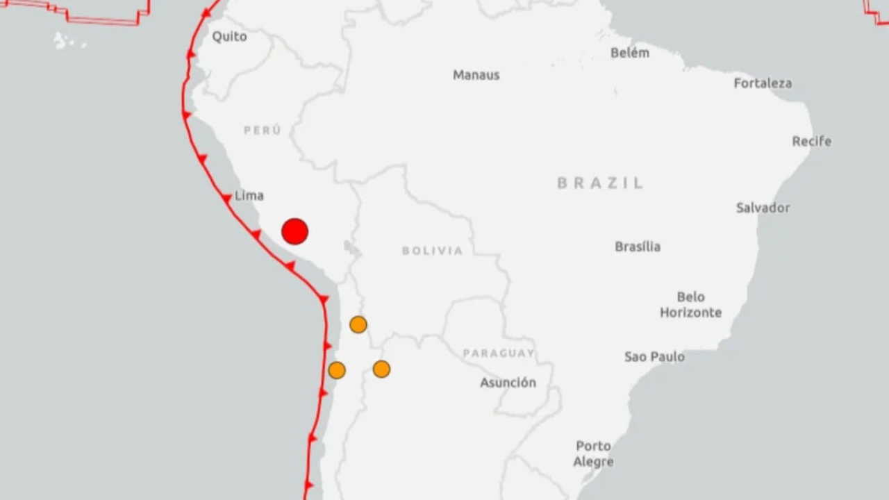 Terremoto de magnitude 6,7 atinge sul do Peru