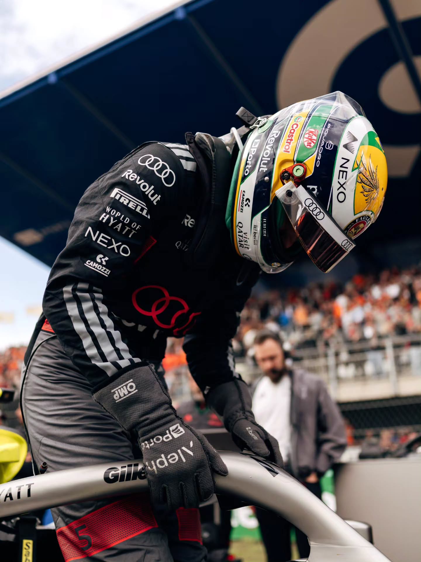 Hulkenberg conta como escapou de batida com Bortoleto no GP da Holanda Gabriel Bortoleto da Audi em corrida do GP da Holanda na Fórmula 1