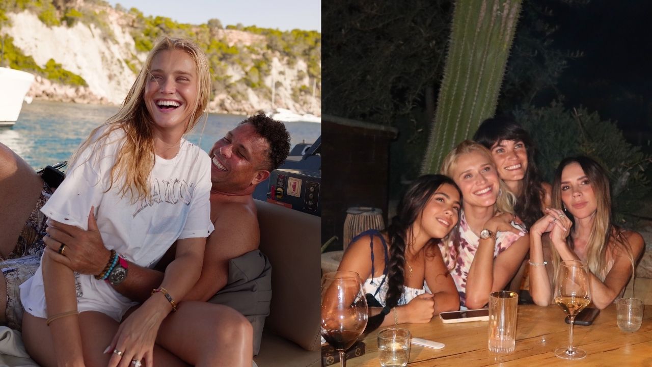 Celina Locks, mulher de Ronaldo, compartilha registros de férias luxuosas em Ibiza ao lado de Victoria Beckham I Reprodução/Instagram/@celinalocks