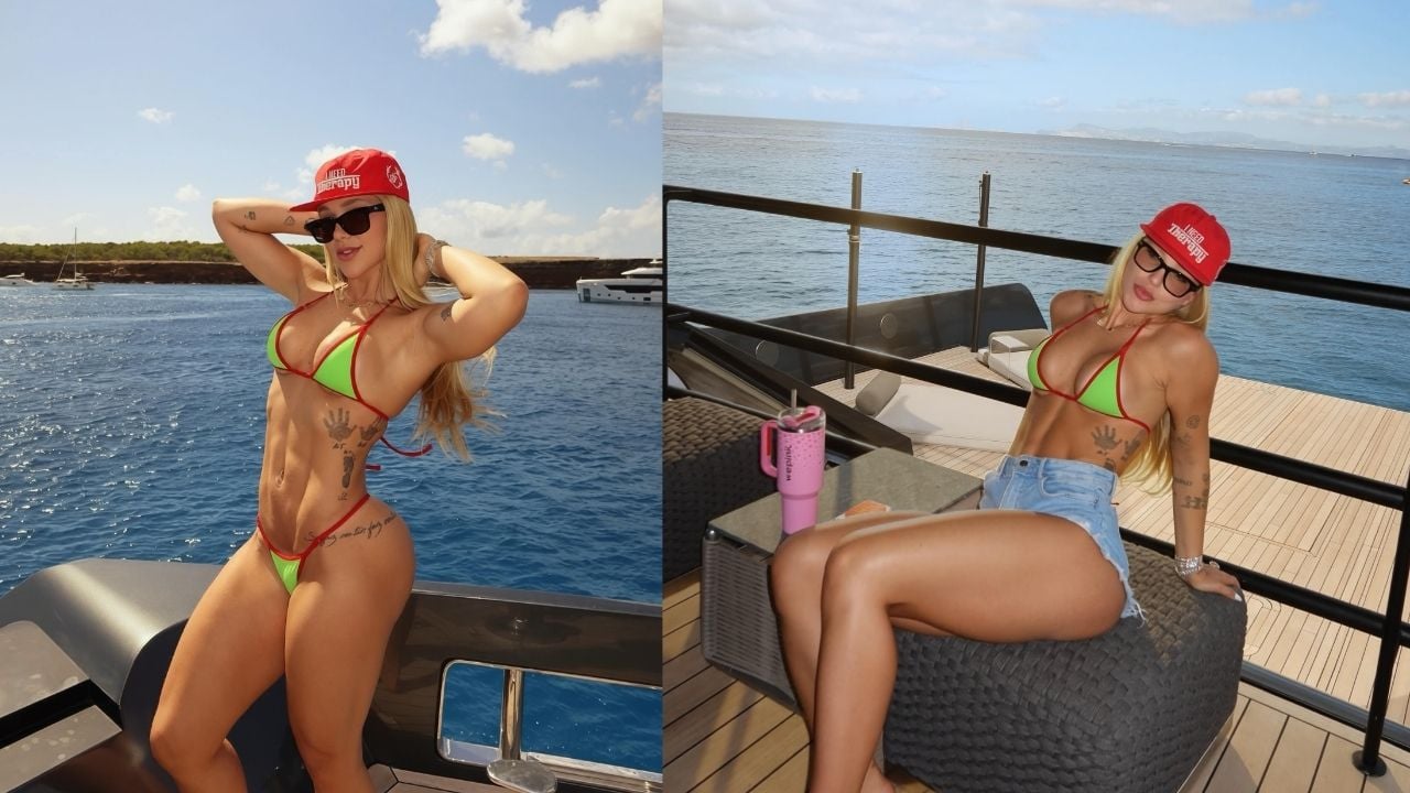 Virginia posa de biquíni em Ibiza, e comentário de Vini Jr. chama atenção na web