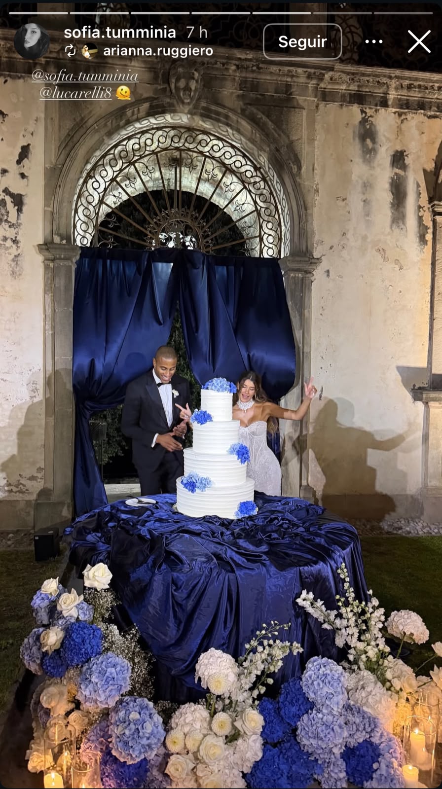 Lucarelli oficializa casamento com Sofia Tumminia em castelo na Itália e chama atenção pelo luxo