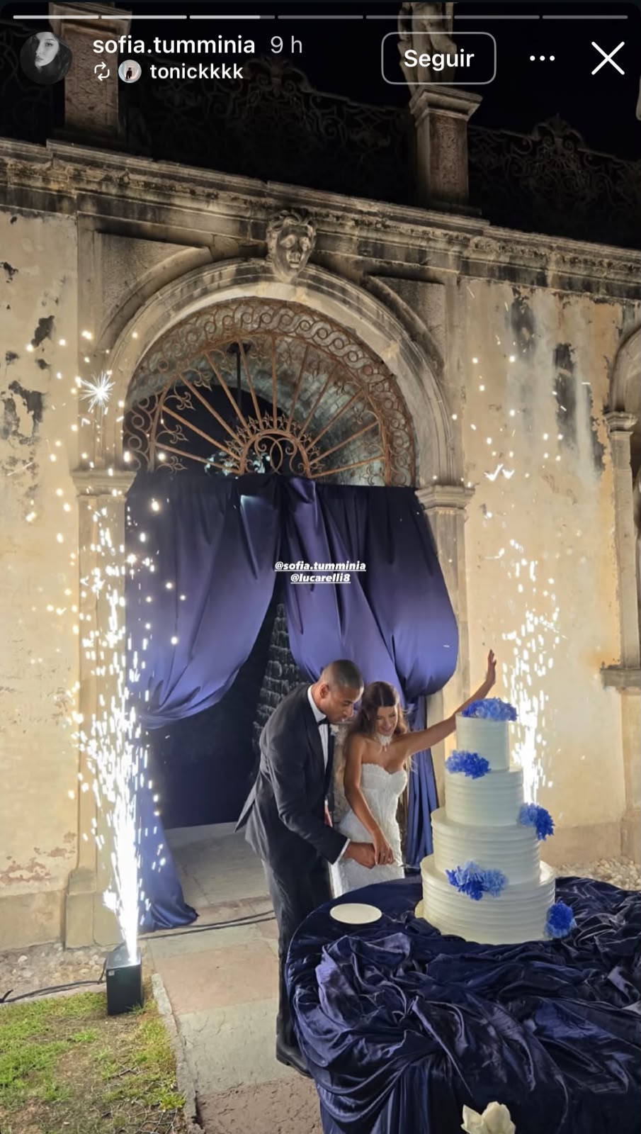 Lucarelli oficializa casamento com Sofia Tumminia em castelo na Itália e chama atenção pelo luxo